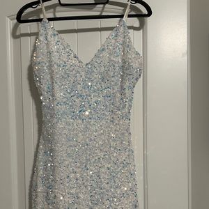 Medium spaghetti strap sequence dress, worn once. Good condition.